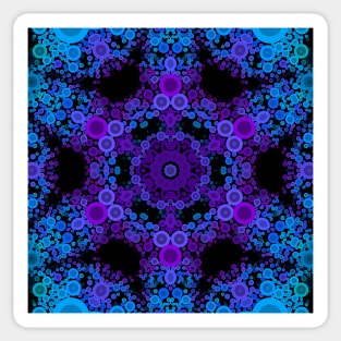 Dot Mandala Flower Blue and Purple Sticker